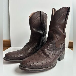 Tecovas The Duke ostrich roper boots